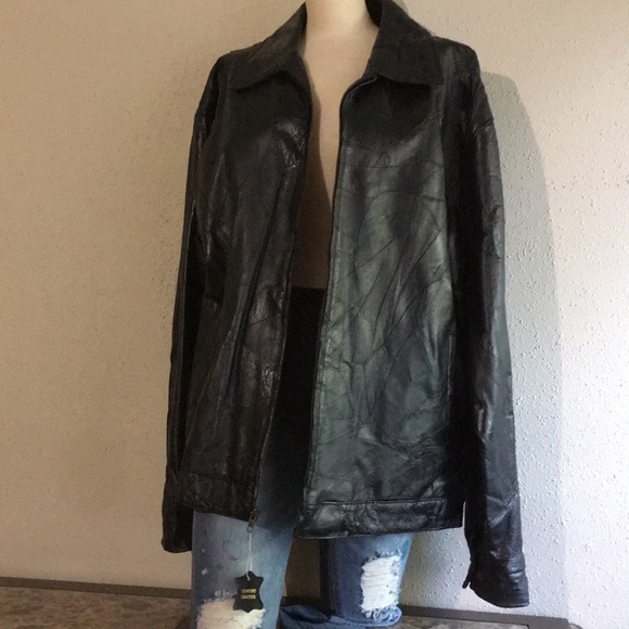 leather and soul Other - Men’s Black Leather Quilted Jacket
